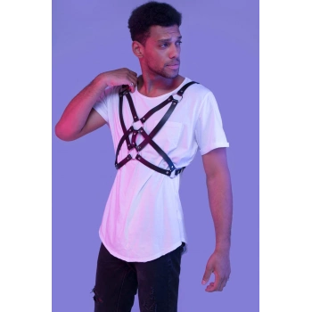 ÇOK SATAN Şık Tasarım Erkek Deri Fantazi Harness 1161