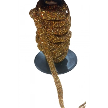 ÇOK SATAN Silikonlu Yapıştırma Taş 1 cm Gold 1 Metre