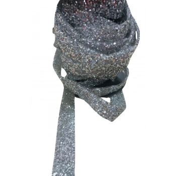 ÇOK SATAN Silikonlu Yapıştırma Taş 1 cm Gümüş 5 Metre