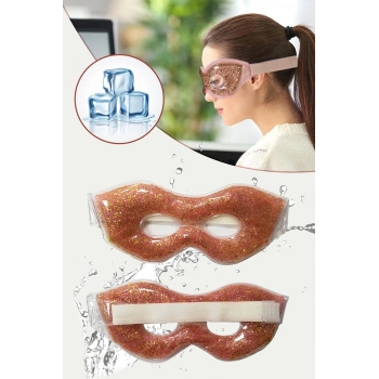 ÇOK SATAN Simli Jel Göz Pedi Buz Maskesi Yorgunluk Giderici Soğutma Göz Bakımı Rahatlatıcı Uyku Maskesi