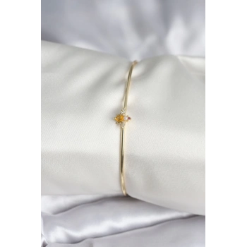 ÇOK SATAN Sinek Figürlü Gold Renk Pirinç Kadın Bileklik