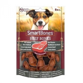 ÇOK SATAN Smart Bones Sığır Etli Mini Düğüm Kemik Köpek Ödül Maması 8 Li 128 Gr