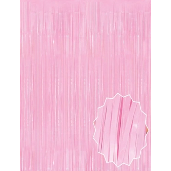 ÇOK SATAN Soft Pembe Püsküllü Kapı Perdesi