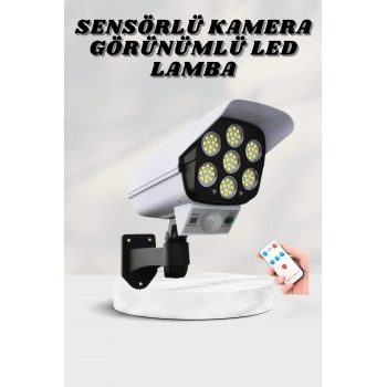 ÇOK SATAN Solar Lamba Kamera Görünümlü Duvar Lambası Dönebilen Bahçe Aydınlatması