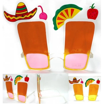 ÇOK SATAN Sombrero Hawaii Fiesta Meyve Figürlü Gözlük