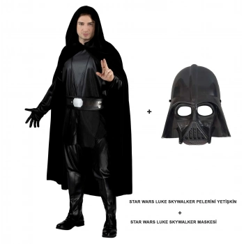 ÇOK SATAN Star Wars Luke Skywalker Pelerini Yetişkin Ve Maskesi