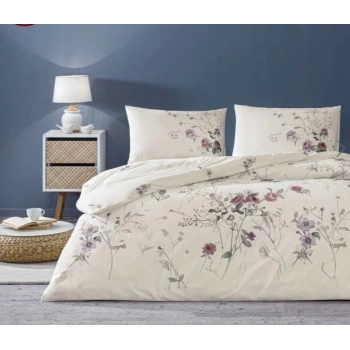 ÇOK SATAN Taç Çift Kişilik Ranforce Nevresim Takımı Kiara Ekru