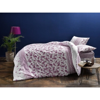 ÇOK SATAN Taç Happy Days Ranforce Tek Kişilik  Nevresim Takımı Balin Mor