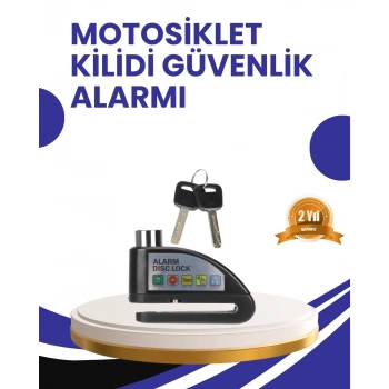 ÇOK SATAN Taşınabilir Alarm Disk Kilidi Motosiklet Scooter Bisiklet Güvenlik