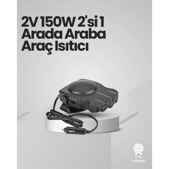 ÇOK SATAN Taşınabilir Araç Isıtıcı ve Fan | 3ü 1 Arada Fonksiyon, Hava Temizleme, Yaz-Kış Kullanım