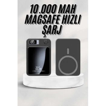 ÇOK SATAN Taşınabilir Şarj Magsafe Powerbank 10.000 mAh Hızlı Şarj Led Göstergeli Kablosuz