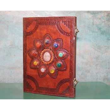 ÇOK SATAN Taşlı Deri Defter Model 14