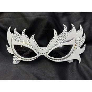 ÇOK SATAN Taşlı Göz Kamaştıran Gecenin Yıldızı Beyaz Parti Alev Gözlük