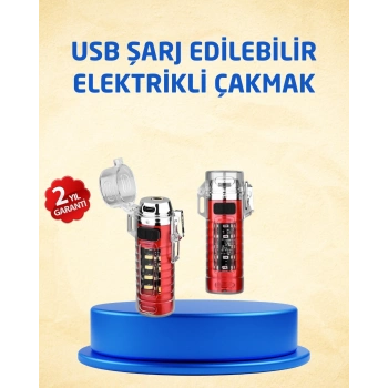 ÇOK SATAN Tip C Şarjlı Dijital Ekranlı Çakmak ve El Feneri