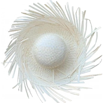 ÇOK SATAN Tropikal Parti Beyaz Hasır Hawaii Şapkası