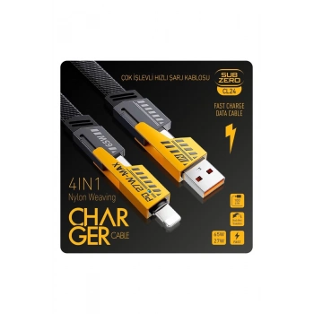 ÇOK SATAN Tüm Telefonlara Uyumlu Cl24 Süper Hızlı 4 In 1 Sarj Kablosu