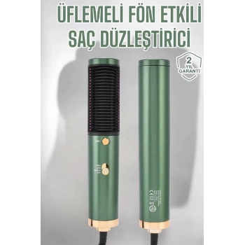 ÇOK SATAN Üflemeli Fön Tarak Düzleştirici Seramik Kaplama Elektriklenme Karşıtı