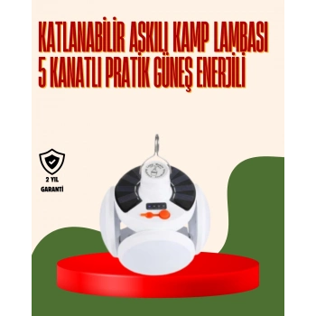 ÇOK SATAN Uzaktan Kumandalı, 360 Derece Katlanabilir Solar LED Aydınlatma Çadır Lambası
