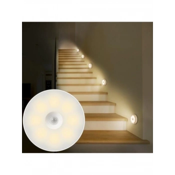 ÇOK SATAN V-009 Hareket Sensörlü Usb Şarjlı Led Işık Lamba-oda, Mutfak, Salon Ve Merdiven Işıklandırma