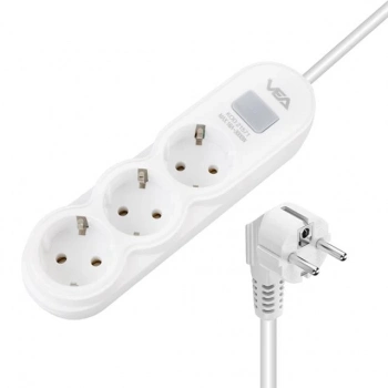 ÇOK SATAN Vea Va-21571 3lü Anahtarlı 1.5 Metre Akım Korumalı Priz Beyaz