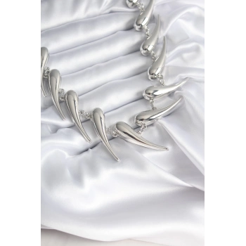 ÇOK SATAN VIP Seri Özel Model Gümüş Renk Kadın Kolye