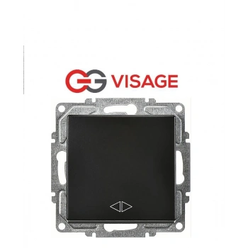 ÇOK SATAN Visaage Ambiance Metalik Siyah Komütatör Anahtar Çerçevesiz - Priz ve Anahtar İçin Uyumlu Çerçeve