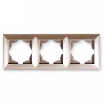 ÇOK SATAN Visage Ambiance Metalik Bej 3 Lü Çerçeve - Priz ve Anahtar İçin Uyumlu Çerçeve