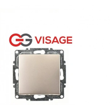 ÇOK SATAN Visage Ambiance Metalik Bej Tekli Anahtar  Çerçevesiz - Priz ve Anahtar İçin Uyumlu Çerçeve