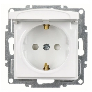 ÇOK SATAN Visage Beyaz Topraklı Kapaklı Priz Çocuk Korumalı Çerçevesiz - Priz ve Anahtar İçin Uyumlu Çerçeve