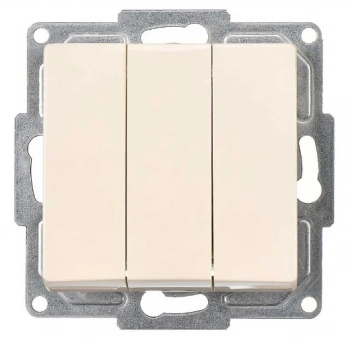 ÇOK SATAN Visage Krem Üçlü Anahtar Çerçevesiz - Priz ve Anahtar İçin Uyumlu Çerçeve