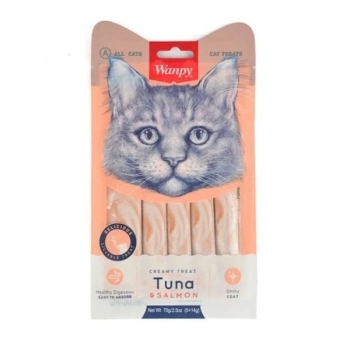 ÇOK SATAN Wanpy Ton Balıklı ve Somonlu Krema Kedi Ödülü 25x14 Gr
