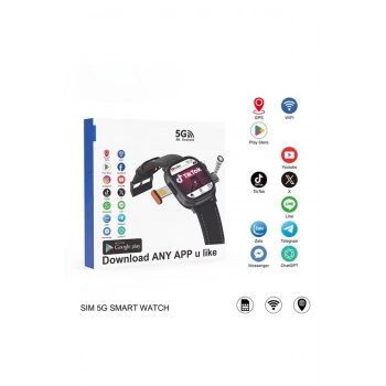 ÇOK SATAN Watch 10 Ultra Kasa Sim Kartlı Android Akıllı Saat Kameralı, GPS, NFC, Sosyal Medya Girişli