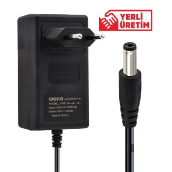 ÇOK SATAN Weko 20 Volt - 1 Amper 5.5*2.5 Uçlu Priz Tipi Adaptör