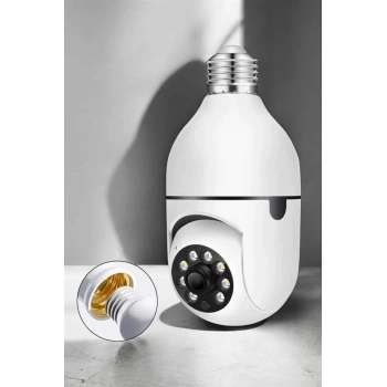 ÇOK SATAN Wifi Kamera Duylu Ampul Görünümlü 360 Derece Dönebilen Ev Kamerası
