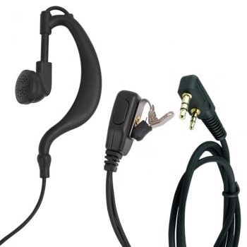 ÇOK SATAN Wln Pmr-446 C Tipi Kulak Üstü El Telsizi Ptt Mikrofonlu Kulaklığı 2 Jacklı Aselsan A446 Spiral Arkalıklı 120cm