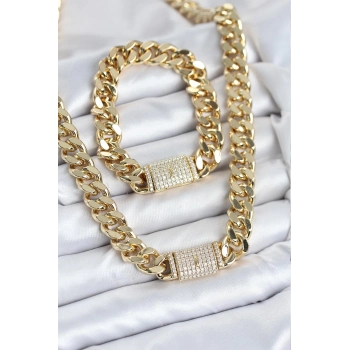 ÇOK SATAN Xuping Gurmet Gold Renk Kolye ve Bileklik Seti