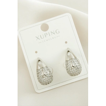 ÇOK SATAN Xuping Su Damlası Zirkon Taşlı Lüks Çelik Küpe
