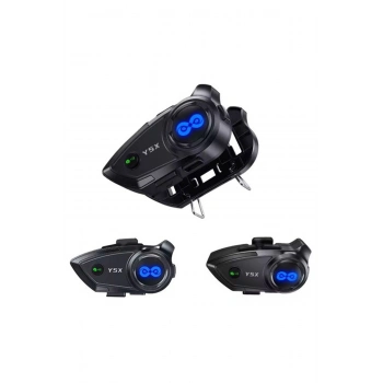 ÇOK SATAN Y5x Rgb Işıklı Intercom 5 Kişi Bağlantılı 1000mah Motosiklet Bluetooth Kulaklık Seti