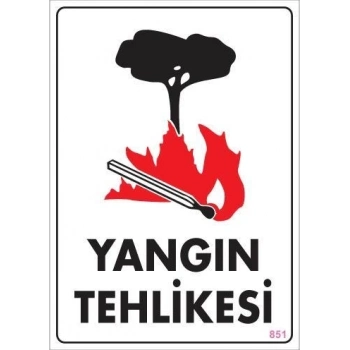 ÇOK SATAN Yangın Tehlikesi Uyarı Levhası 25x35 KOD:851