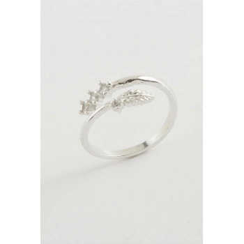 ÇOK SATAN Yaprak Zirkon Taşlı Yüzük