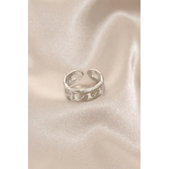 ÇOK SATAN Yeni Sezon Gümüş Renk Zincir Yüzük