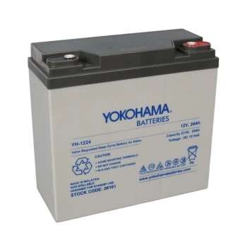 ÇOK SATAN Yokohama Yh-122.4 12 Volt - 24 Amper Elektrikli Bisiklet Aküsü (180x76x167 Mm)