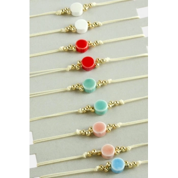 ÇOK SATAN Yuvarlak Cam İp Bileklik