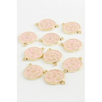 ÇOK SATAN Yuvarlak Çift Kulp Mineli Bileklik ve Kolye Ucu Aparatı 1 Adet