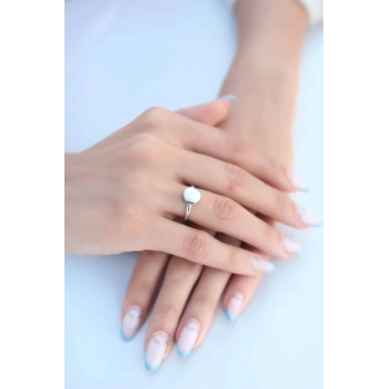 ÇOK SATAN Yuvarlak Plaka Gümüş Renk Kadın Yüzük