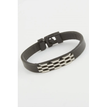 ÇOK SATAN Zincir Desenli Kaliteli Suni Deri Bileklik