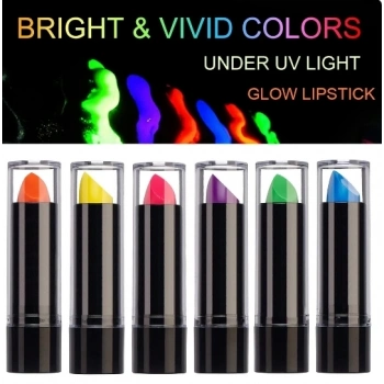 Karanlıkta Parlayan Yanan Uv Neon Ruj Yüz Boyama 6 Adet 6 Renk