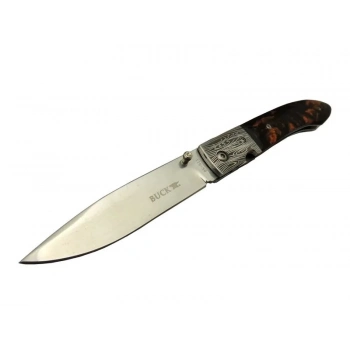 Knives Bk-011bk Kamp Çakı 23 Cm - Kahverengi Sedef Sap, Kılıflı, Kutulu
