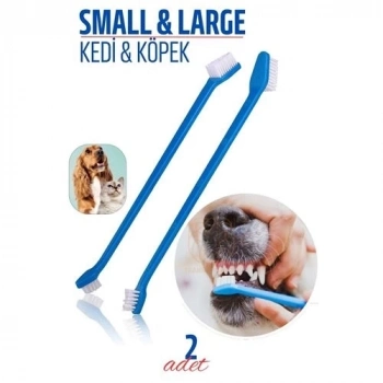 Köpek Ve Kedi Diş Fırçası Küçük Büyük Uçlar 2 ADET