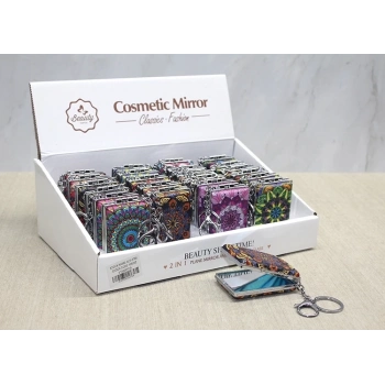 Taşlı El Aynası Anahtarlık Alk3768